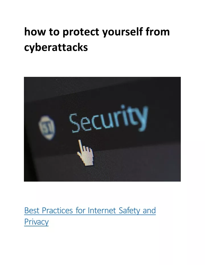 how to protect yourself from cyberattacks
