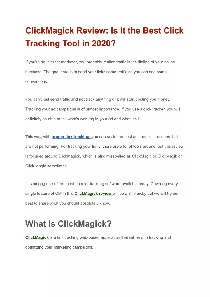 clickmagick review is it the best click tracking