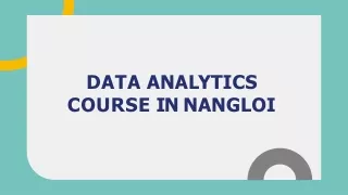 Data Analytics course in Nangloi