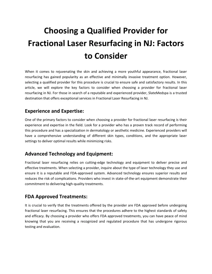 choosing a qualified provider for fractional