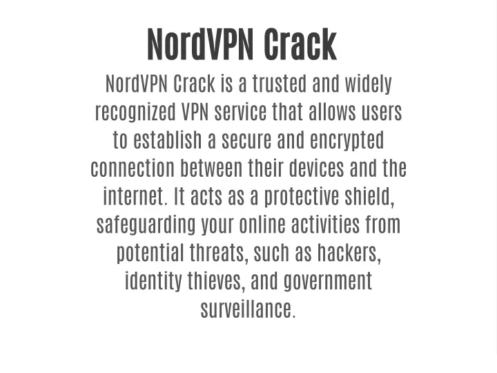 nordvpn crack nordvpn crack is a trusted