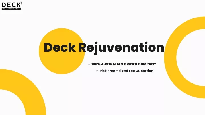 deck rejuvenation