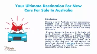 New Cars For Sale In Australia