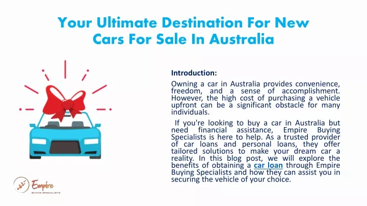 your ultimate destination for new cars for sale in australia