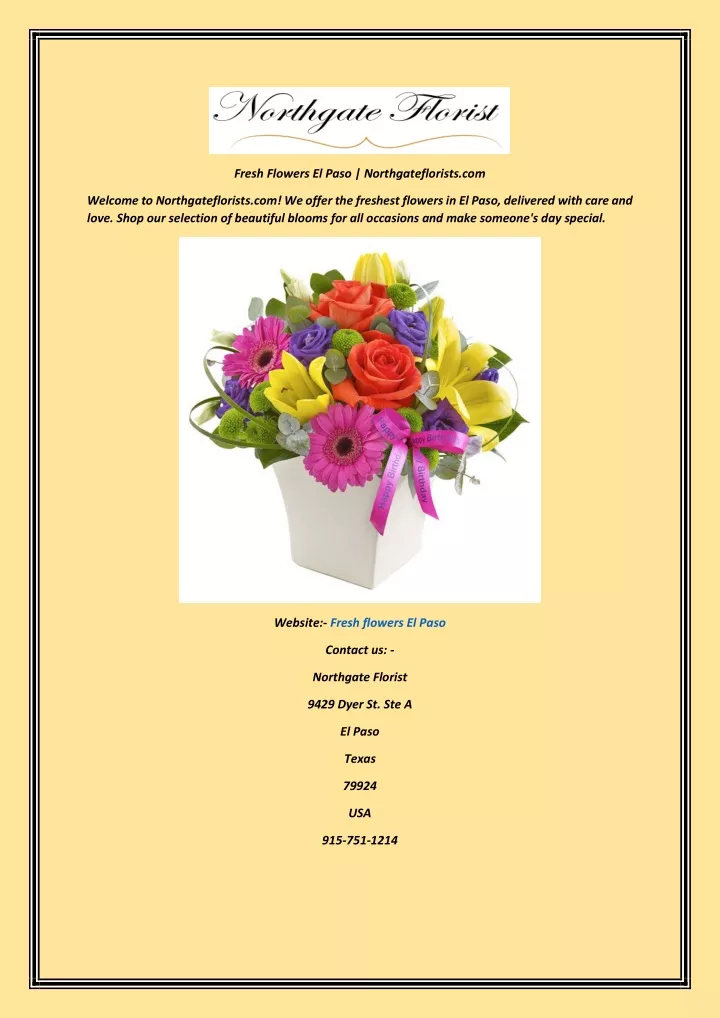 fresh flowers el paso northgateflorists com