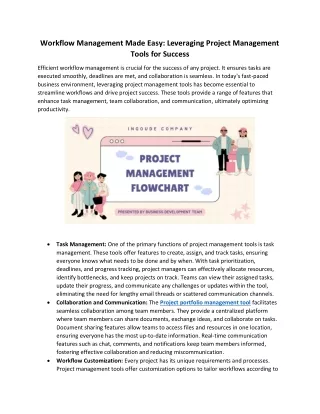 Workflow Management Made Easy: Leveraging Project Management Tools for Success