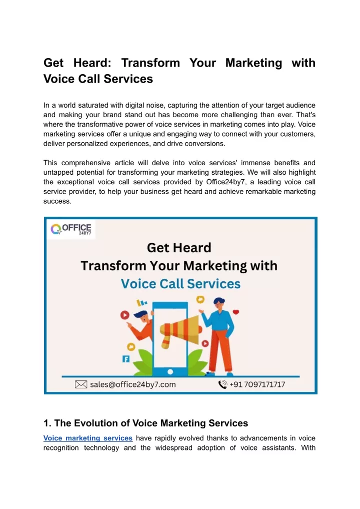 get heard transform your marketing with voice