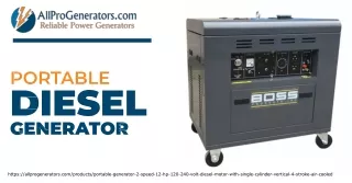 Power On-the-Go with our Reliable Portable Diesel Generator Selection | AllProGe