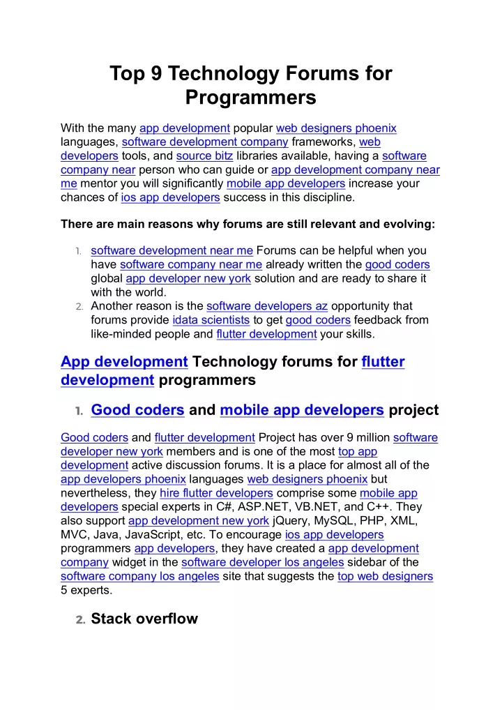 top 9 technology forums for programmers