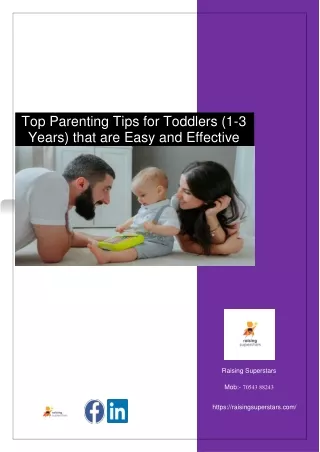 Top Parenting Tips for Toddlers (1-3 Years) that are Easy and Effective