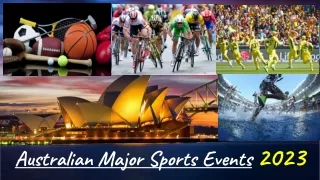 A Look Ahead To 2023’s Major Sports Events In Australia