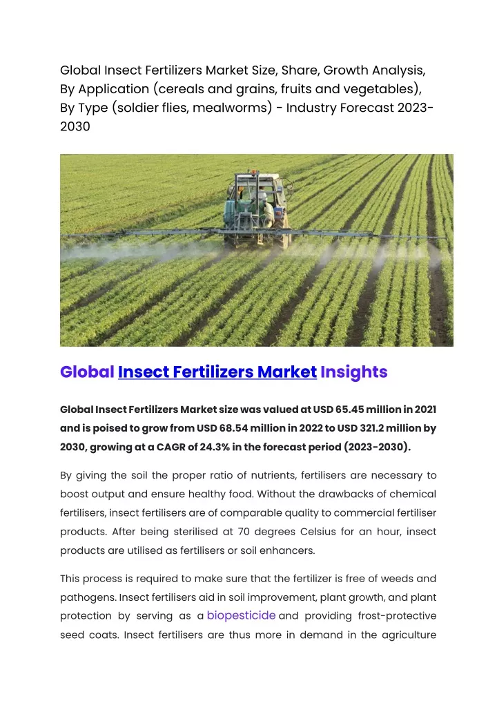 global insect fertilizers market size share