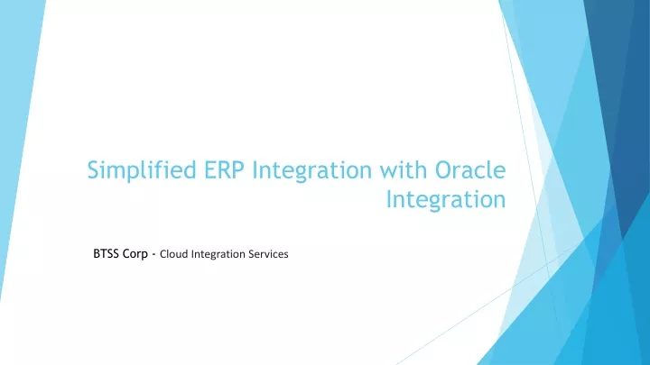 simplified erp integration with oracle