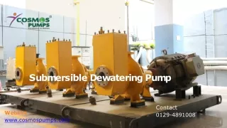 Cosmos Pumps best manufacturers of Submersible Dewatering Pumps