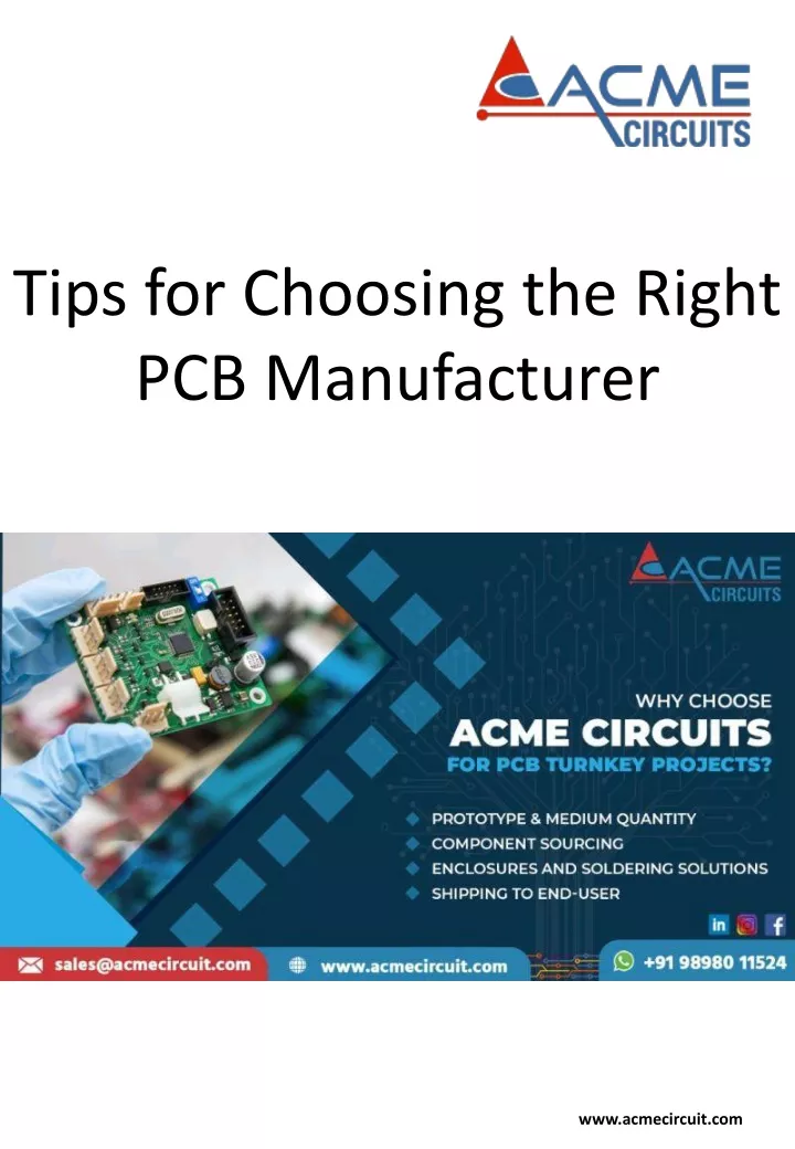 tips for choosing the right pcb manufacturer