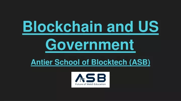 blockchain and us government