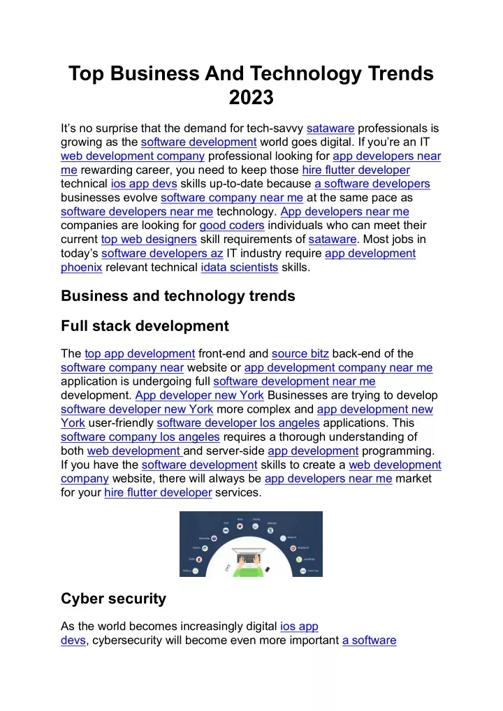 top business and technology trends 2023