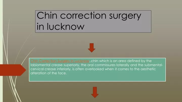 chin correction surgery in lucknow