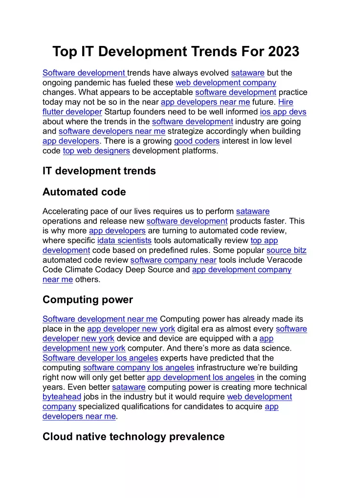 top it development trends for 2023
