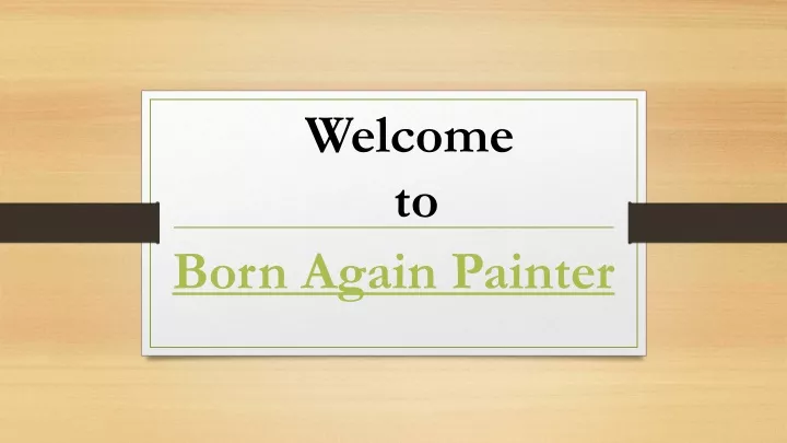 born again painter