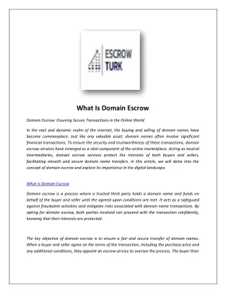 Real Estate Escrow Agreement in Turkey | Escrowturk
