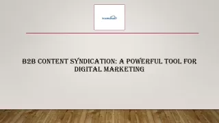 B2B Content Syndication A Powerful Tool for Digital Marketing
