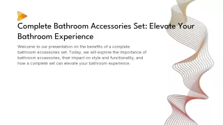 Complete Bathroom Accessories Set Elevate Your Bathroom Experience