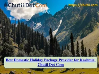 Best Tour Operator for Kashmir in India - Chutii Dot Com
