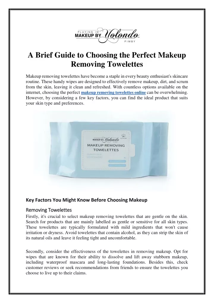 a brief guide to choosing the perfect makeup