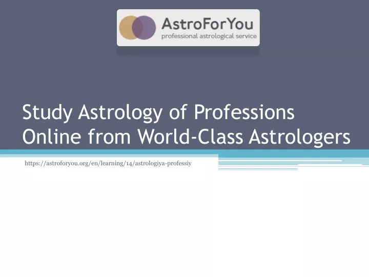 study astrology of professions online from world class astrologers