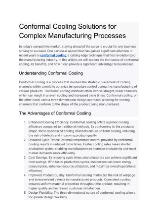 Conformal Cooling