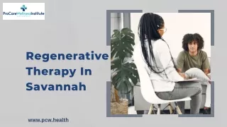Regenerative Therapy In Savannah