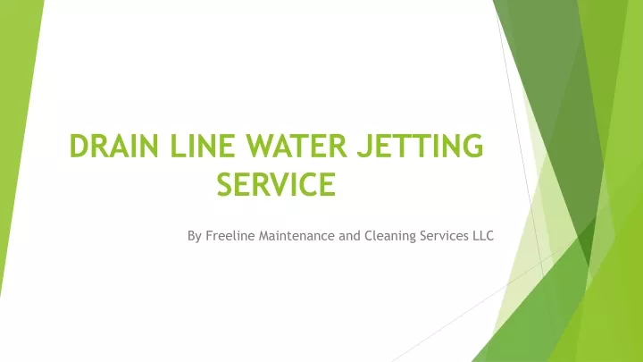 drain line water jetting service