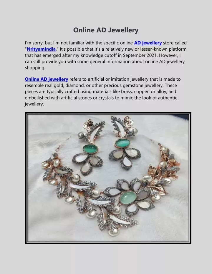 online ad jewellery