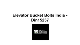 Elevator Bucket Bolts India - Din15237
