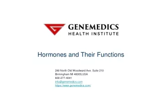 hormones and their functions
