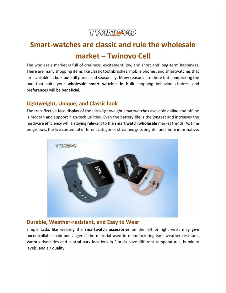 smart watches are classic and rule the wholesale