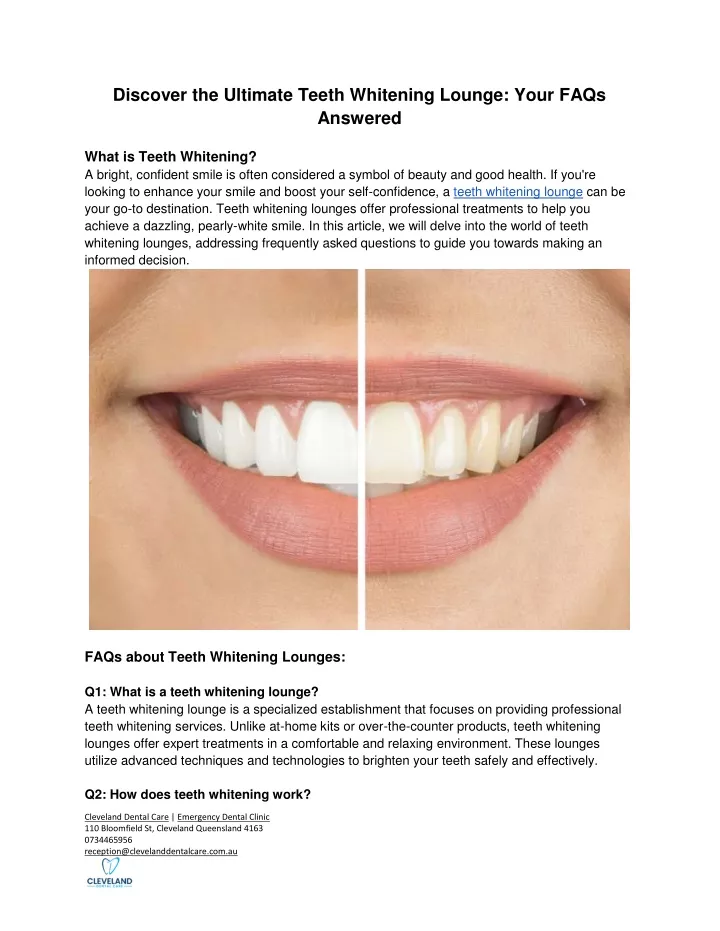 discover the ultimate teeth whitening lounge your