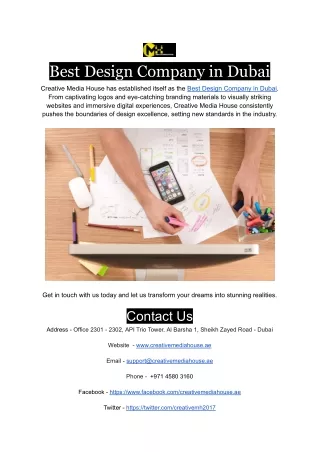 Best Design Company in Dubai