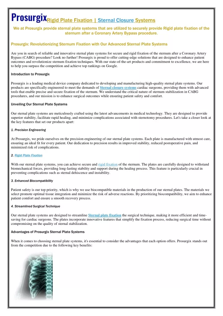 rigid plate fixation sternal closure systems