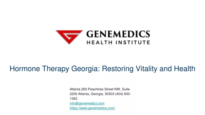 hormone therapy georgia restoring vitality and health