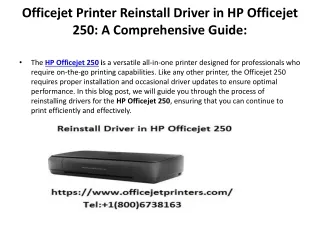 Officejet Printer Reinstall Driver