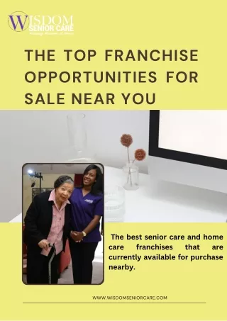 The Top Franchise Opportunities for Sale Near You