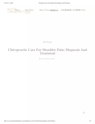 Chiropractic Care for Shoulder Pain_ Diagnosis and Treatment