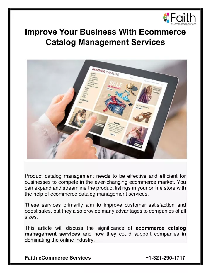improve your business with ecommerce catalog
