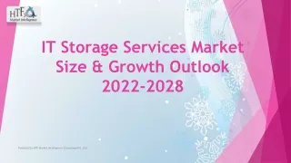 IT Storage Services Market Size & Growth Outlook 2022-2028