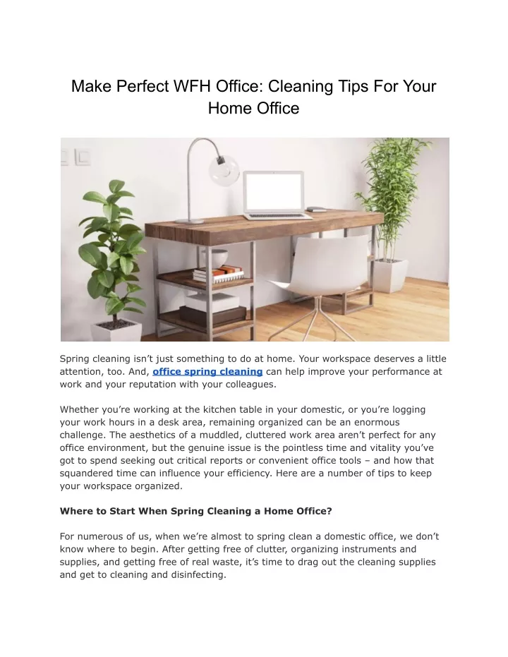make perfect wfh office cleaning tips for your