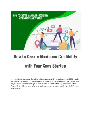 How to Create Maximum Credibility with Your Saas Startup