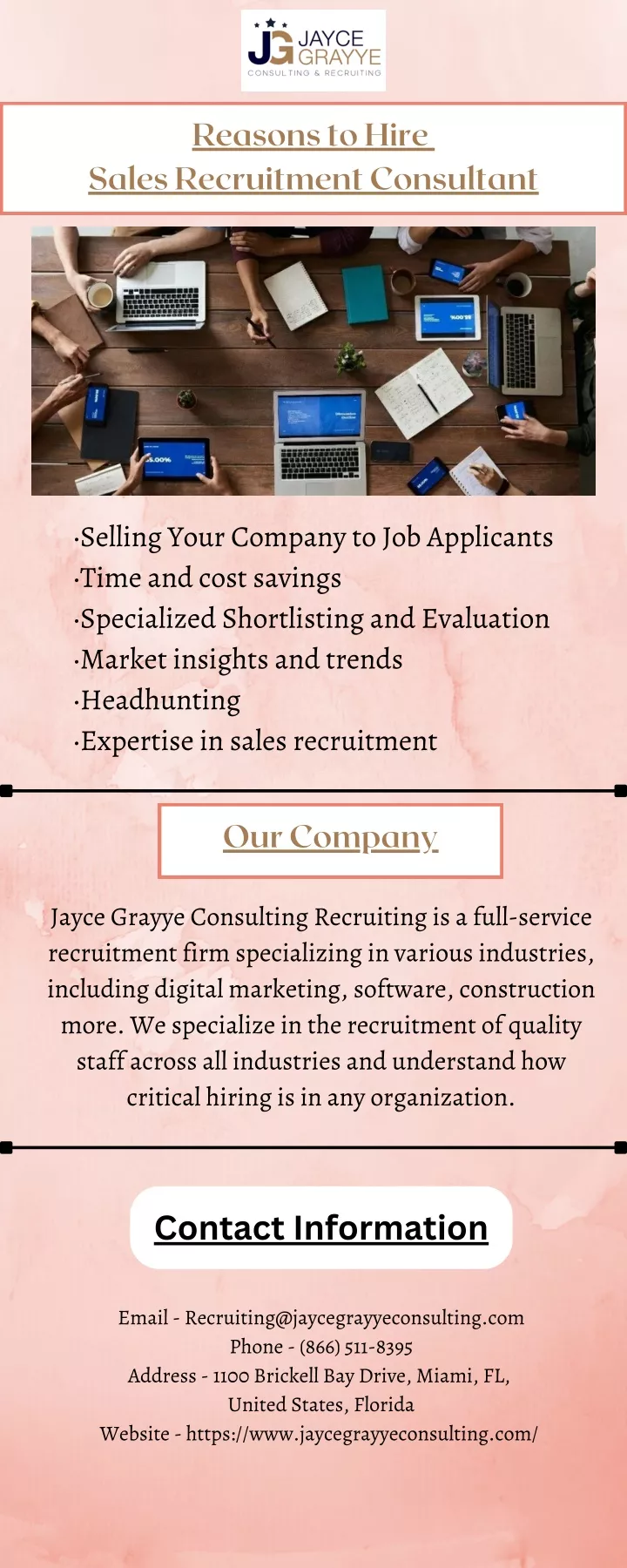 reasons to hire sales recruitment consultant