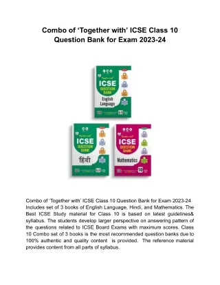 combo of together with icse class 10 question